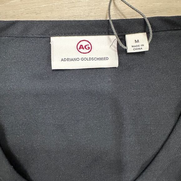 AG Collarless Black Shirt Dress, Size Small, NWT - Picture 9 of 12